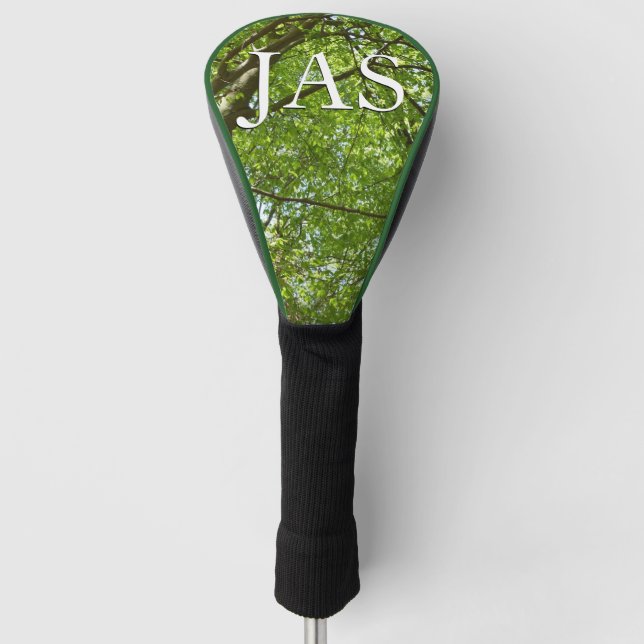 Canopy of Spring Leaves Green Nature Scene Golf Head Cover (Front)