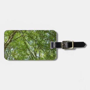 Canopy of Spring Leaves Green Nature Scene Luggage Tag