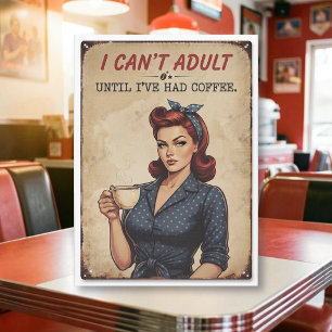 Can't Adult until I've had my Coffee Friend Humour Card