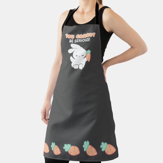 Can't Be Serious Carrot Edition - Bunny Pun Apron (Insitu)