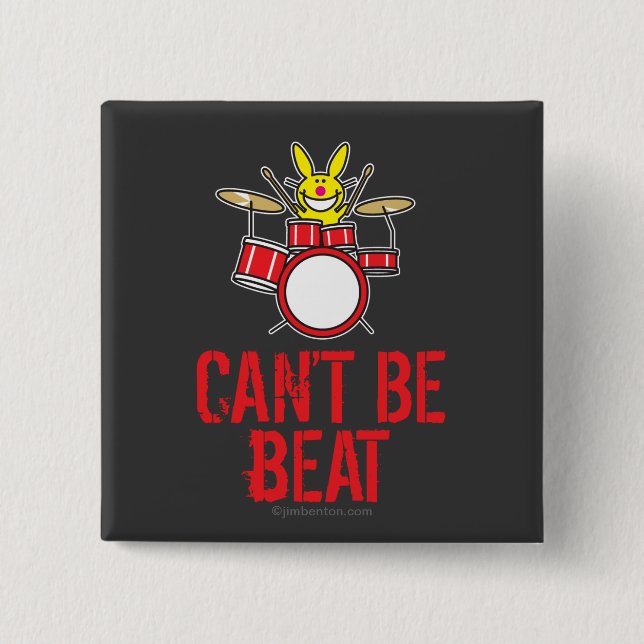 Can't Beat Me 15 Cm Square Badge (Front)