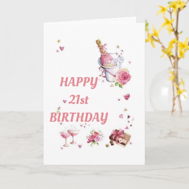 CAN'T BELIEVE YOU ARE CELEBRATING "21st" BIRTHDAY  Card (Yellow Flower)