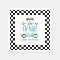 Can't Catch Me Blue Race Car 3rd Birthday Party