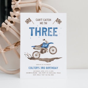 Can't Catch Me Dirt Bike Invitation