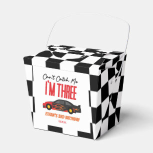 Can't Catch Me Red Race Car 3rd Birthday Party Favour Box