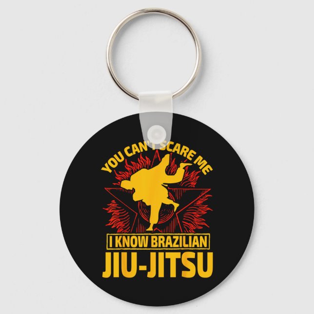 cant e know Brazilian Jiu-Jitsu BJJ Grappling Key Ring (Front)