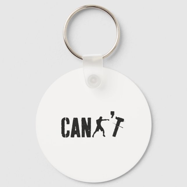 Can't Funny Boxing Coach Boxing Trainer Boxer Play Key Ring (Front)