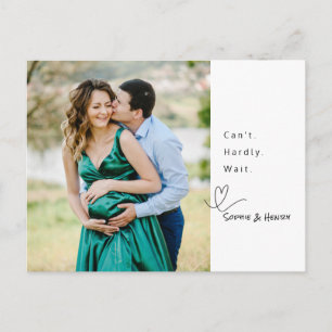 Can't Hardly Wait Expecting Announcement Postcard