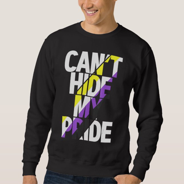 Can't Hide My Pride Asexual Flag Ace Lgbtq Asexual Sweatshirt (Front)