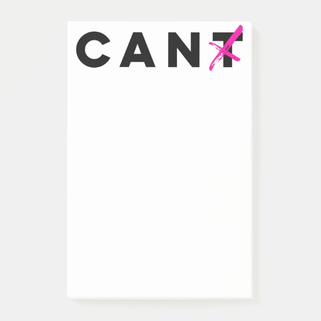 Can't into Can Sticky Notes (Front)
