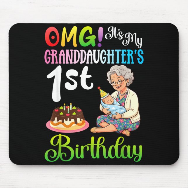 Cant keep calm granddaughters 7th birthday grandma mouse pad (Front)