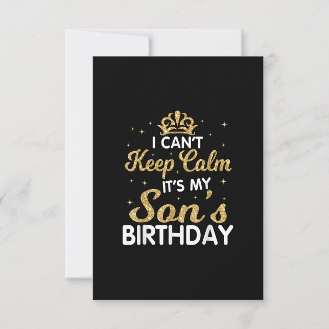 Cant Keep Calm Its My Son Birthday Gift For Son (Front)