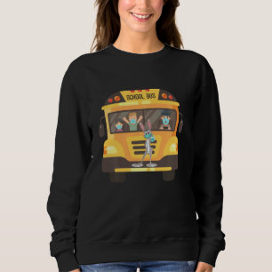 Cant Mask My Love For Students Bus Driver Back To Sweatshirt