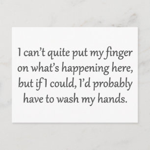 Can't quite put my finger on it Standard Postcard