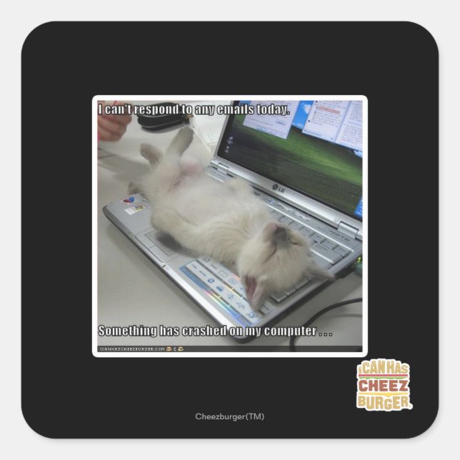 Can't respond square sticker (Front)