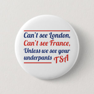 Can't See London 6 Cm Round Badge