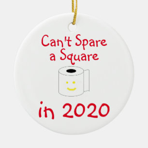 Can't Spare a Square in 2020 Christmas Ceramic Tree Decoration
