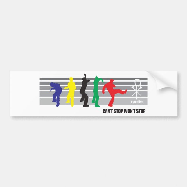 cant stop wont stop bumper sticker (Front)