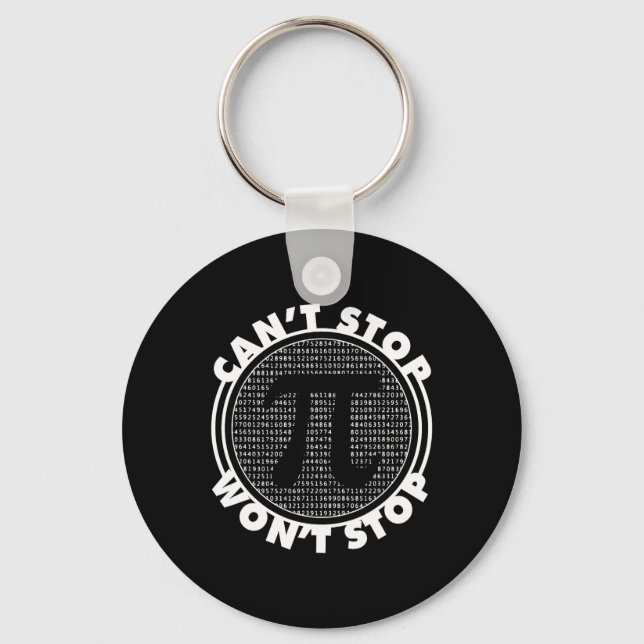 Can't Stop Wont Stop National Pi Day  Key Ring (Front)