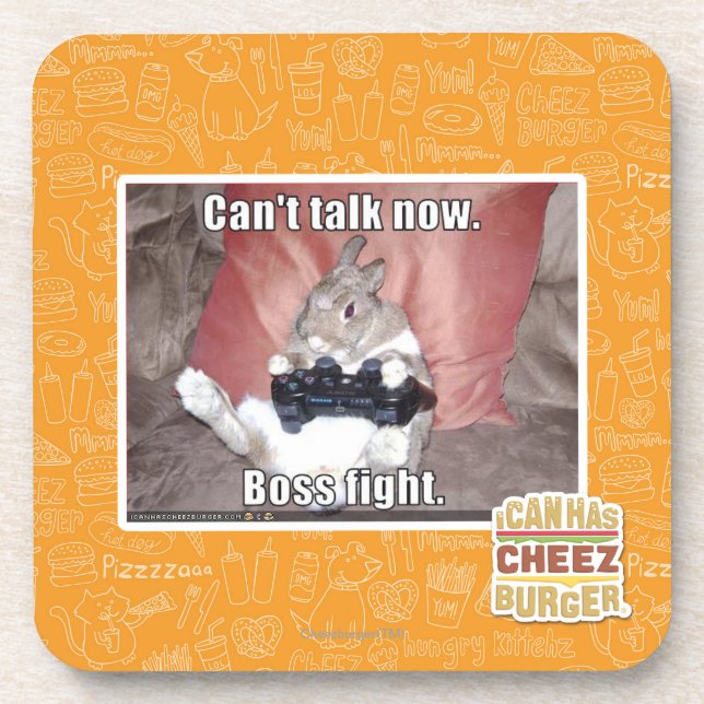 Can't talk now, boss fight. coaster (Front)