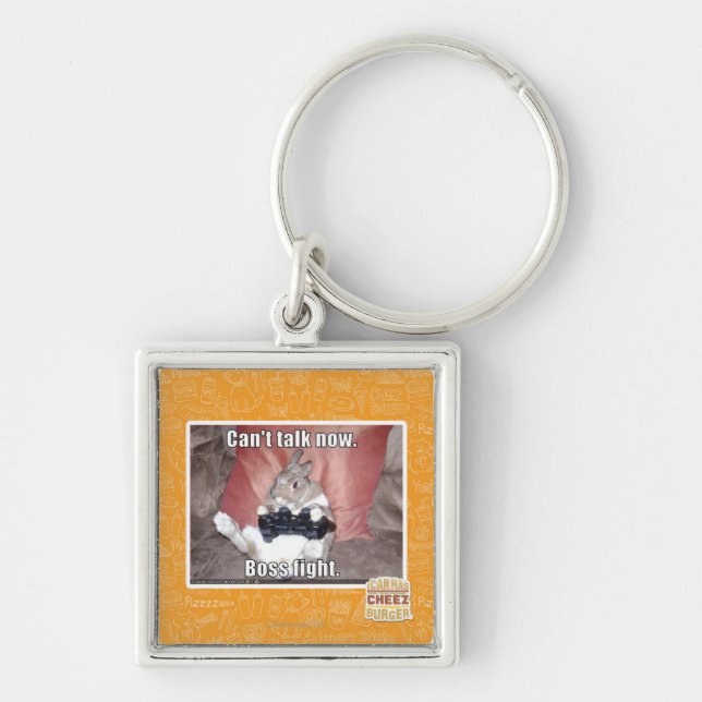Can't talk now, boss fight. key ring (Front)