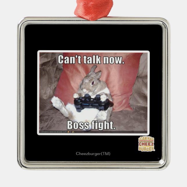 Can't talk now, boss fight. metal tree decoration (Front)