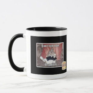 Can't talk now, boss fight. mug