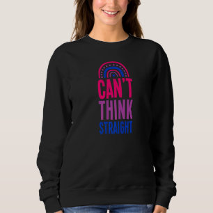 Can't Think Straight Bisexual Pride Bohemian Rainb Sweatshirt