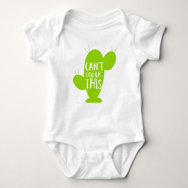 Can't Touch This, Cacti, Cactus, Succulent, Plant Baby Bodysuit (Front)