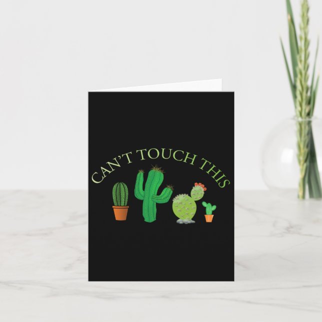 Can't Touch This Cactus Cute Dancing Cacti  Card (Front)