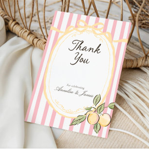 Can't Wait to Squeeze You Citrus Baby Shower Thank You Card