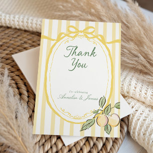 Can't Wait to Squeeze You   Citrus Baby Shower Thank You Card