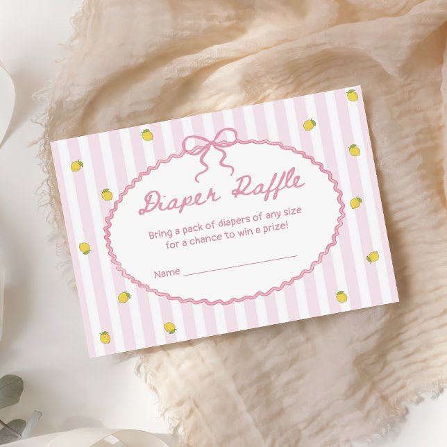  Can't Wait to Squeeze You Lemon Diaper Raffle Enclosure Card (Creator Uploaded)