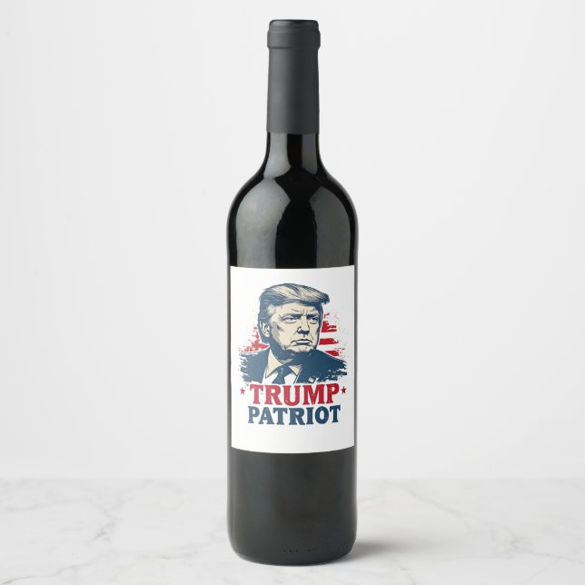 Can't Wait Until This Nightmare Ends Trump 2025 Wine Label (Front)