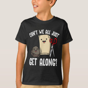 Can't We All Just Get Along_ Rock Paper Scissors F T-Shirt