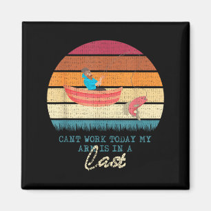 Can't work arm is in a cast funny fishing magnet