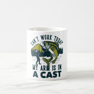can't work today my arm in a cast coffee mug