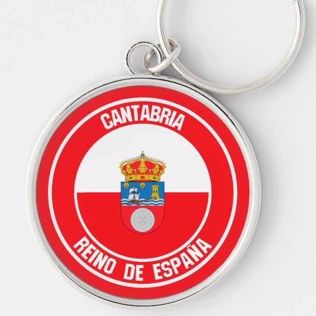 Cantabria Round Emblem Key Ring (Front)