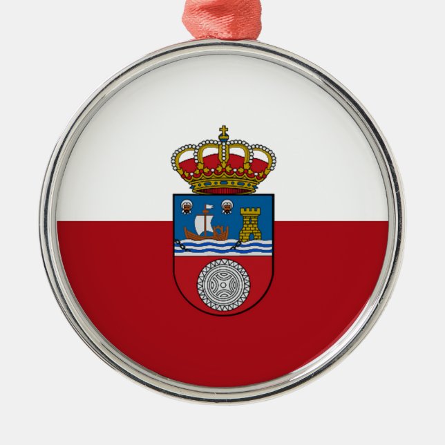Cantabria (Spain) Flag Metal Tree Decoration (Front)