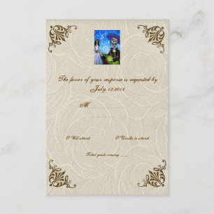 Cantada Day of the Dead Wedding RSVP Card