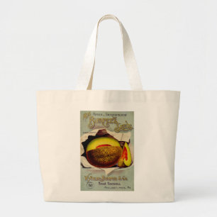 Cantaloupe Seed Advertising Art Antique Large Tote Bag