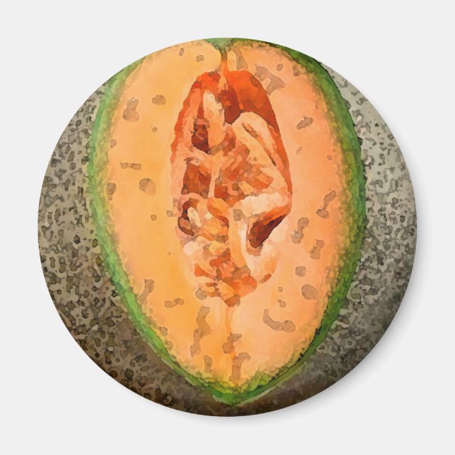 Cantaloupe  Watercolor - Magnet (Front)
