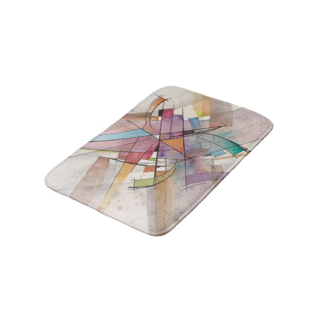 CANTATA in PASTEL MAJOR Abstract Art Bath Mat (Angled)
