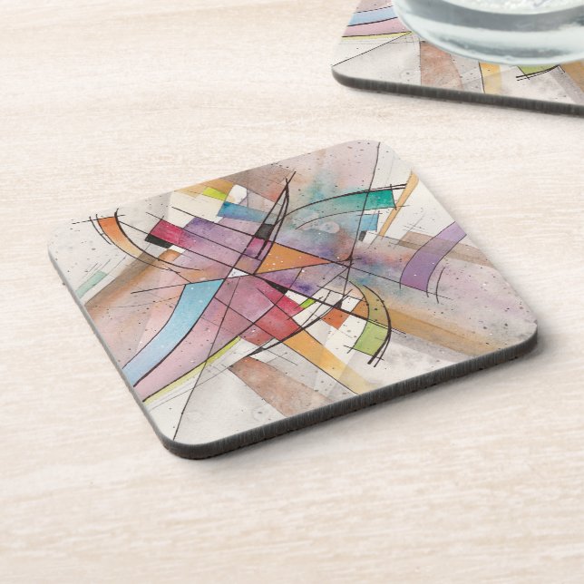CANTATA in PASTEL MAJOR Abstract Art Coaster (Left Side)