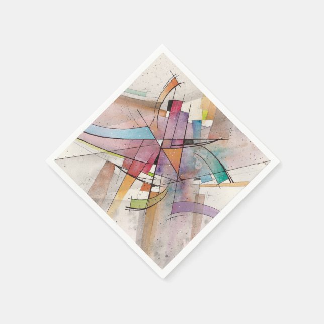 CANTATA in PASTEL MAJOR Abstract Art Napkin (Corner)