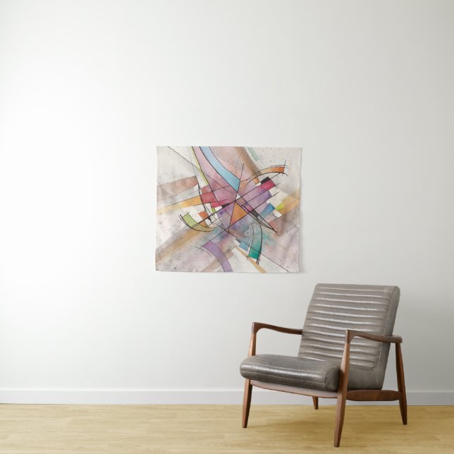 CANTATA in PASTEL MAJOR Abstract Art Tapestry (In Situ (Horizontal))