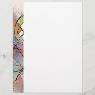 CANTATA in PASTEL MAJOR Abstract Art Watercolor Custom Letterhead