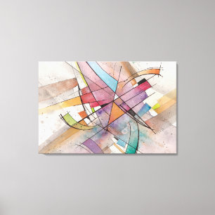 CANTATA in PASTEL MAJOR Abstract Watercolor Art Canvas Print