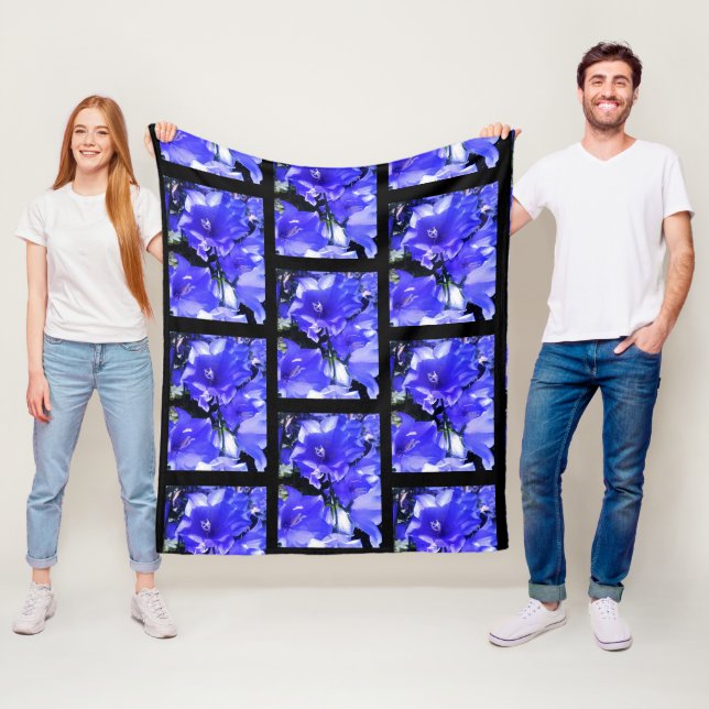 CANTERBURY BELLS FLOWER   FLEECE BLANKET (In Situ)