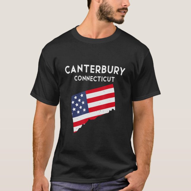 Canterbury Connecticut USA State America Travel Co T-Shirt (Front)